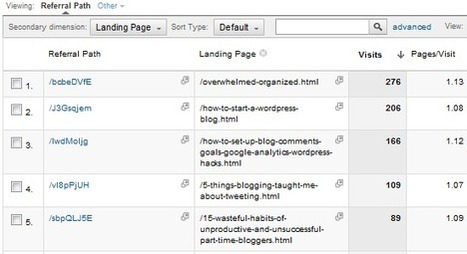 How To Leverage Google Analytics To Find Out More Useful Information About Your Key Traffic Referrers | Internet Marketing Strategy 2.0 | Scoop.it