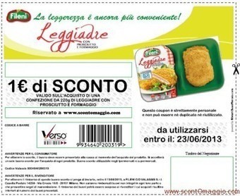 Buoni sconto Leggiadre Fileni con prosciutto e formaggio | scontOmaggio | Coupon e buoni sconto per la spesa alimentare | Scoop.it
