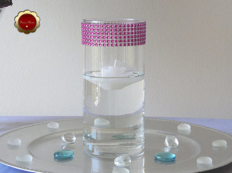 Wedding Centerpiece Rhinestone Cylinder Vase