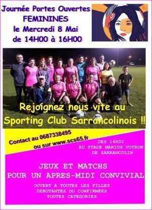 Football : Portes Ouvertes pour les Féminines au Sporting Club Sarrancolinois le 8 mai | Vallées d'Aure & Louron - Pyrénées | Scoop.it
