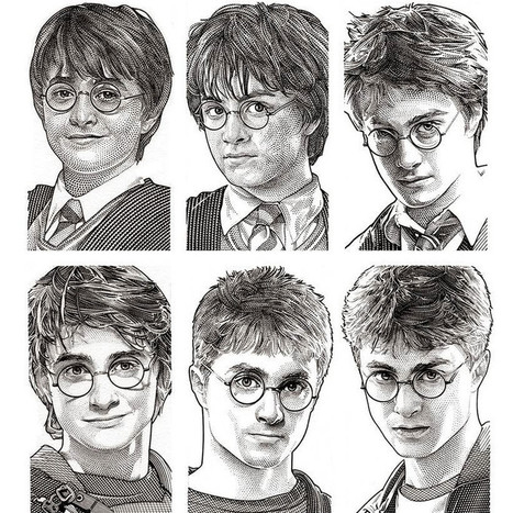 Harry Potter Comes of Age One Hedcut at a Time | Drawing References and Resources | Scoop.it