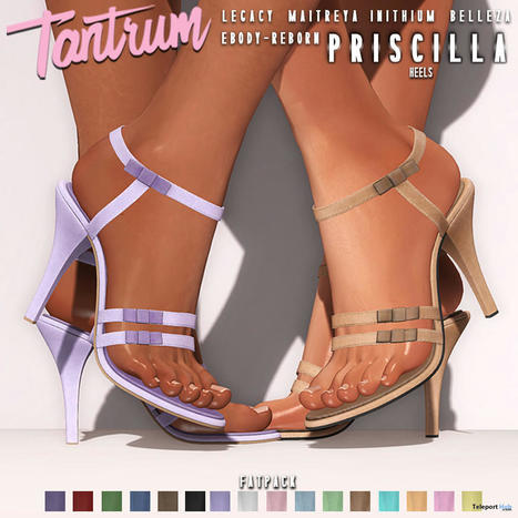 Priscilla Heels Fatpack December 2021 Group Gift by Tantrum | Teleport Hub - Second Life Freebies | Second Life Freebies | Scoop.it