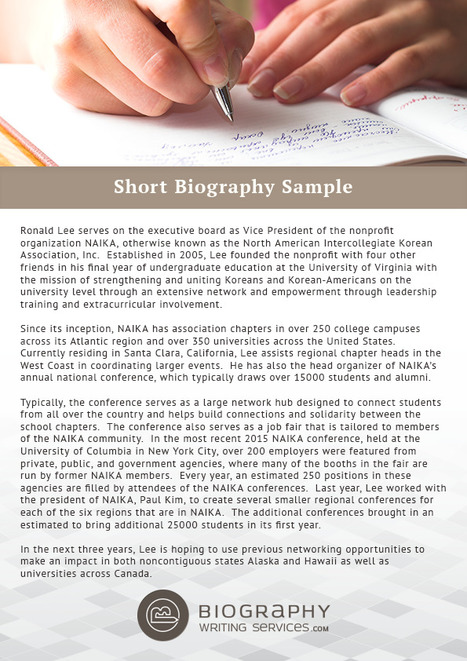 short biography sample pdf