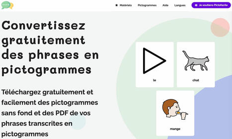 Pictofacile. Créer des pictogrammes à partir d’une phrase – | FLEursdeFLE | Scoop.it