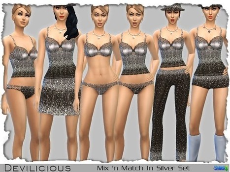 Devilicious' Mix'N Match In Silver Set (TSR) | Les Sims | Scoop.it