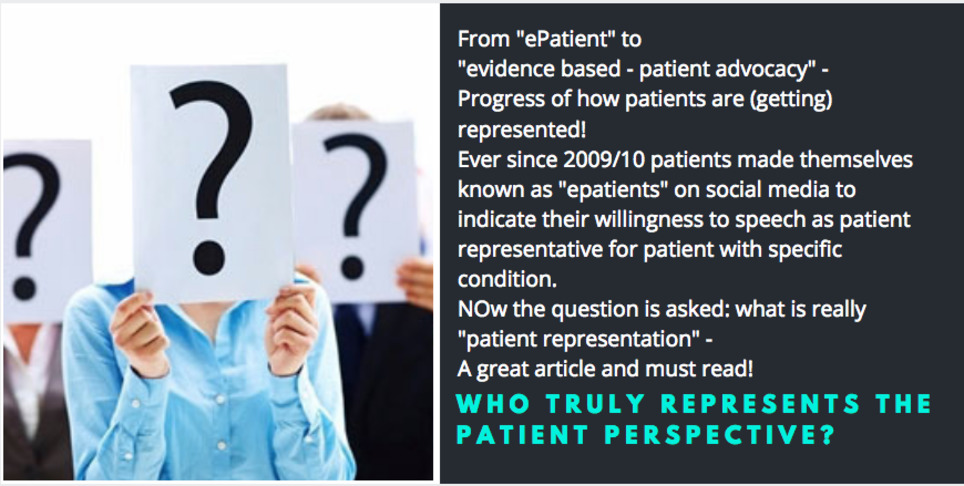 Who truly represents the patient perspective? – Cancerworld | Patient Self Management | Scoop.it