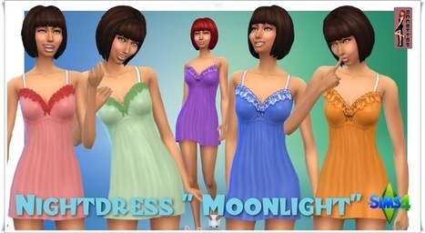 Robe de nuit "Moonlight" << Sims Annett 4 UNIVERS | Les Sims | Scoop.it