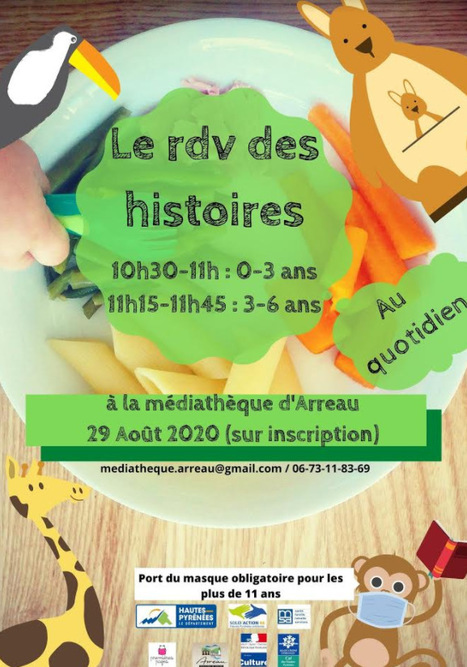 Rendez-vous des histoires à la Médiathèque d'Arreau le 29 août | Vallées d'Aure & Louron - Pyrénées | Scoop.it