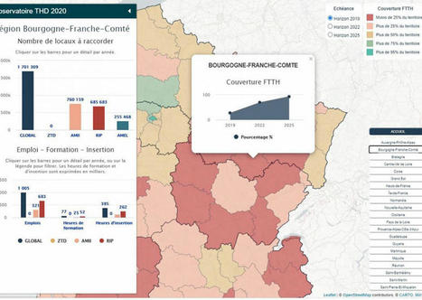 Une cartographie interactive pour connaître, par région et par département, le potentiel d'emploi dans la fibre  | veille territoriale | Scoop.it