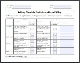 An Excellent Editing Checklist to Help Students with Their Writing | ED 262 Research, Reference & Resource Skills | Scoop.it
