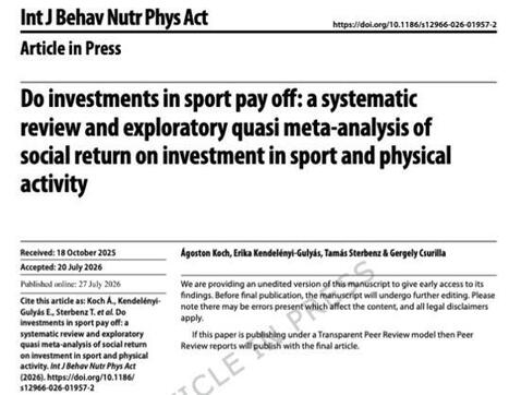 Une revue internationale estime un retour social m&eacute;dian d&rsquo;environ 5 euros pour 1 euro "investi" dans le sport | 3 - Innovations sociales | Scoop.it