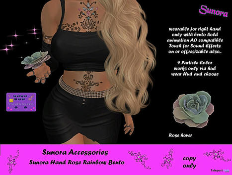Hand Rose Rainbow Bento May 2022 Group Gift by Sunora | Teleport Hub - Second Life Freebies | Second Life Freebies | Scoop.it