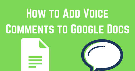 An Easy Way to Quickly Add Voice Notes to Google Docs via @rmbyrne  | iGeneration - 21st Century Education (Pedagogy & Digital Innovation) | Scoop.it