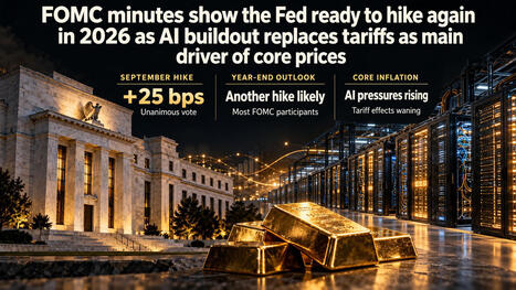 FOMC minutes show the Fed ready to hike again in 2026 as AI buildout replaces tariffs as main driver of core prices | Kitco News | La revue de presse CDT | Scoop.it