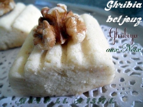 ghribia bel jouz, ghribiya aux noix | Petits gateaux, gateaux algeriens et gateau arabe | Scoop.it