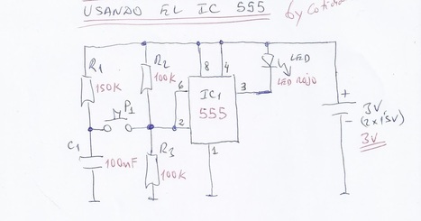 Biestable con un pulsador usando el IC 555 | tecno4 | Scoop.it