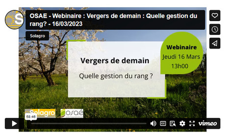 Vergers de demain : Quelle gestion du rang? - replay du webinaire OSAE | HORTICULTURE | Scoop.it