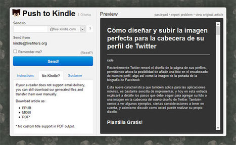 Convertir cualquier página web a EPUB, MOBI y PDF | TIC & Educación | Scoop.it