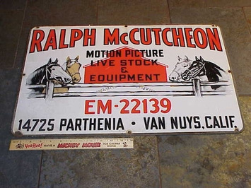 RARE ORIGINAL 40s SIGN FROM THE RALPH McCUTCHEON RANCH | Collectors Quest | Antiques & Vintage Collectibles | Scoop.it