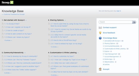 Knowledge Base &ndash; Customer Feedback for Scoopit | 21st Century Learning and Teaching | Scoop.it