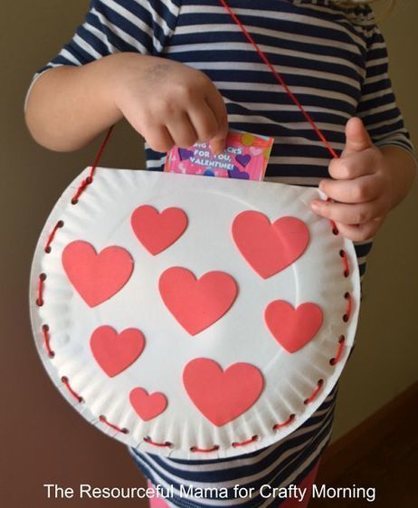 Paper Plate Valentine Bag Craft for Kids | Arts & Crafts | Scoop.it