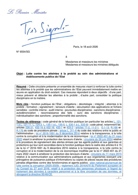 Des mesures pour lutter contre les atteintes &agrave; la probit&eacute; des agents de l&rsquo;&Eacute;tat | Veille juridique du CDG13 | Scoop.it
