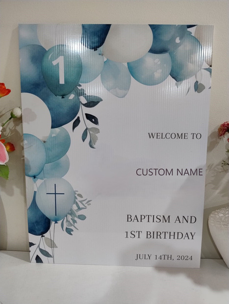 Personalised Christening/Baptism welcome signs for Boy & girl! | Creative Signage & Innovative Printing Trends | Scoop.it