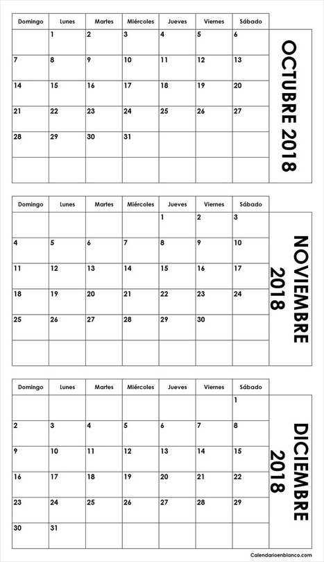 Calendario Octubre Y Noviembre 2019 Excel Calendario Blanco 2019