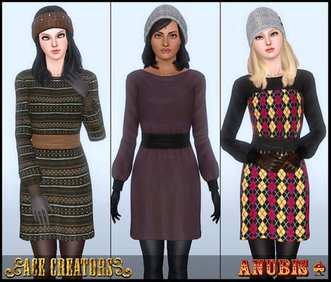 Snow Twinkle - Sweater Dress Outerwear for Adult-to-Elder << Ace Creators | Les Sims | Scoop.it