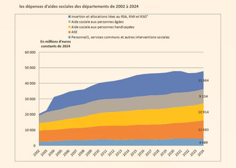 D&eacute;penses d&eacute;partementales d'aide sociale en 2024 : une hausse de 4,5% et de fortes disparit&eacute;s dans tous les domaines | Politiques publiques et soci&eacute;t&eacute; | Scoop.it