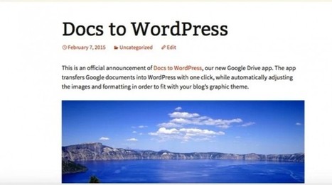 Publier sur un blog WordPress à partir de Google Document | François MAGNAN  Formateur Consultant | Scoop.it