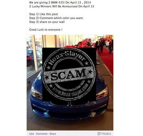 Scammers Promise BMW 435i to Harvest Facebook Likes | Social Media and its influence | Scoop.it