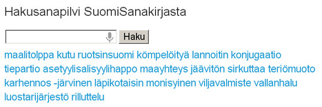 Oppitori: Hakusanapilvi SuomiSanakirjasta | 1Uutiset - Lukemisen tähden | Scoop.it