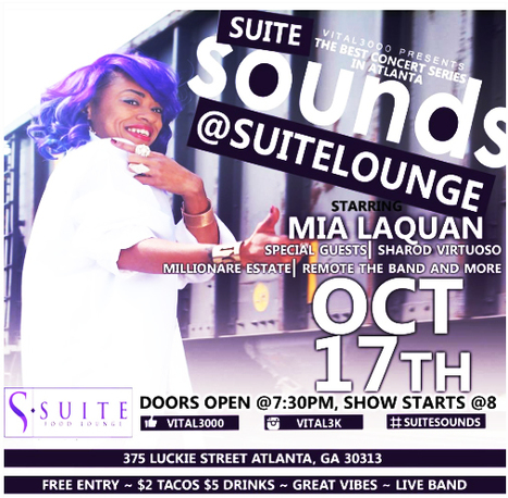 #SuiteSounds #SuiteLoungeAtl this Tuesday ft #MiaLaquan ... #ItsAGonnaBeAShow | GetAtMe | Scoop.it