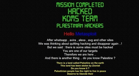Metasploit.com, Rapid7.com “Hacked” by Palestinian Hackers of KDMS Team | ICT Security-Sécurité PC et Internet | Scoop.it