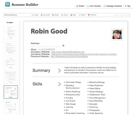 Create a Professional-Looking CV in Seconds with LinkedIN #Resume Builder | Effective Resumes | Scoop.it