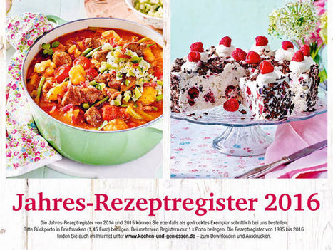 Jahres-Rezeptregister von kochen & genießen | LECKER | Hobby, LifeStyle and much more... (multilingual: EN, FR, DE) | Scoop.it