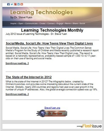 Create a Social Newsletter with FlashIssue | SteveYuen.org | Education 2.0 & 3.0 | Scoop.it