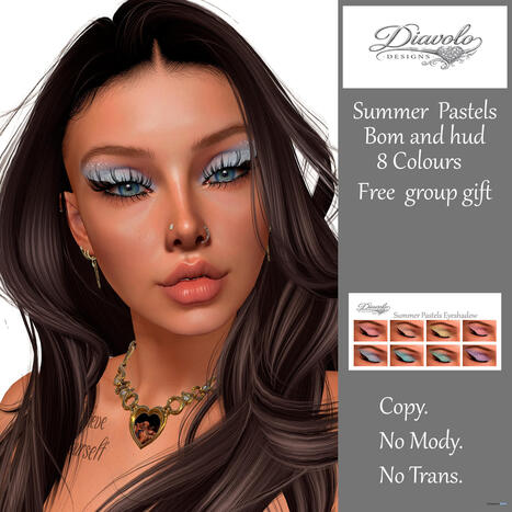 Summer Pastel Eyeshadows April 2026 Group Gift by Diavolo Designs | Teleport Hub - Second Life Freebies | Second Life Freebies | Scoop.it