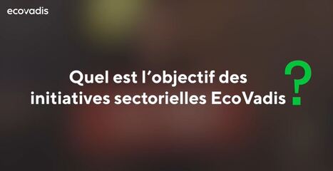 Amplification de l’impact grâce aux initiatives sectorielles EcoVadis  | Actualités Achats Responsables | Scoop.it