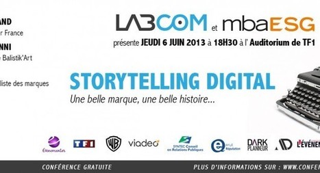 Rdv jeudi au Labcom N°4 "Storytelling Digital : une belle marque, une belle histoire" | Bien gérer sa e-réputation : Revue de presse | Scoop.it