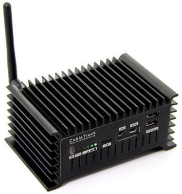 CubieTruck Allwinner A20 Board Kit with Rugged Metal Case, 128 GB SSD and Battery