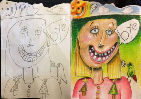 Loving Dad Colors in His Kids' Drawings While Away for Work | Drawing References and Resources | Scoop.it