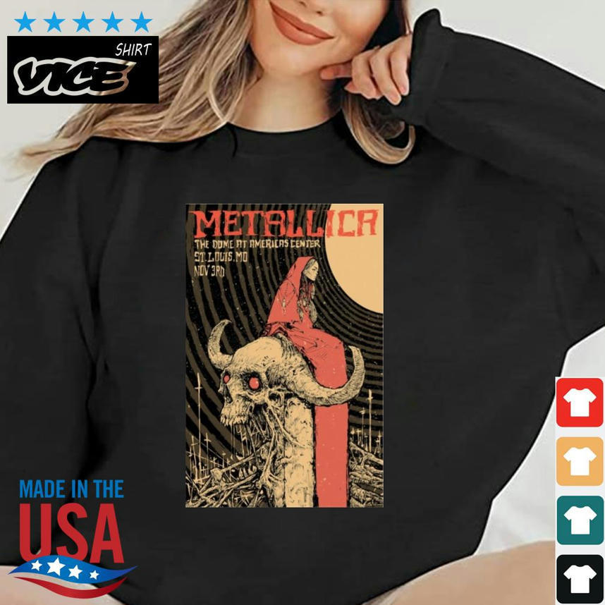 Vicetshirt Clothing on X: Metallica November 3rd The Dome At America's  Center St. Louis MO M72 World Tour 2023 T-Shirt    / X
