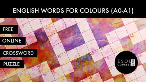 English Words for Colours - Easy Crossword for ESL Beginners | English Word Power | Scoop.it