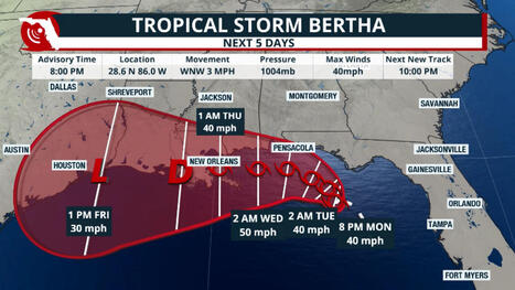 Tropical Storm Bertha; tropical storm and storm surge watches are in effect for parts of Florida - WMNF | Operation Deimos | Scoop.it