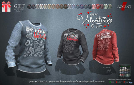 Be Mine Valentine Shirt February 2023 Group Gift by Accent | Teleport Hub - Second Life Freebies | Second Life Freebies | Scoop.it
