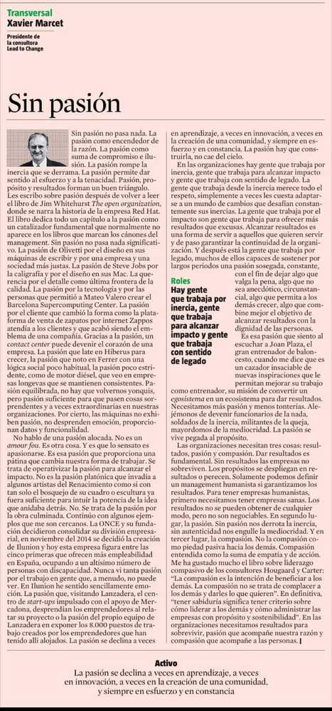 Sin pasión, por Xavier Marcet | Crowdsourcing | Scoop.it