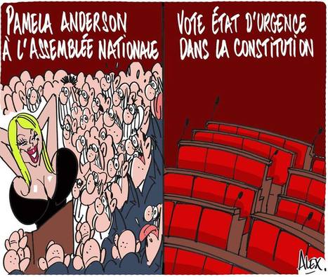 France: Pamel Anderson à l'assemblée nationale... Vote de l'état d'urgence... | Dessins de Presse | Scoop.it
