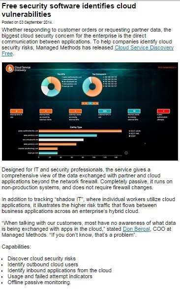 Free security software identifies cloud vulnerabilities | ICT Security Tools | Scoop.it